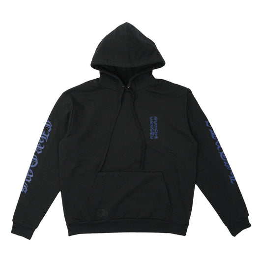 Chrome Hearts Vertical Logo Pullover Hoodie Black/Blue