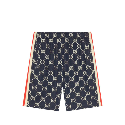 Gucci GG Jacquard Shorts Blue/Ivory