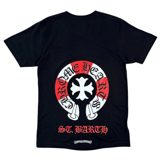 Chrome Hearts St. Barths Exclusive Horseshoe Logo Short Sleeve Tee Shirt