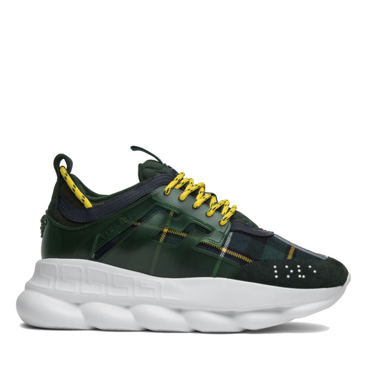 Versace Chain Reaction 2 Chainz Plaid Sneakers Green