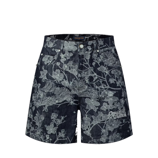 Louis Vuitton Jacquard Denim Shorts