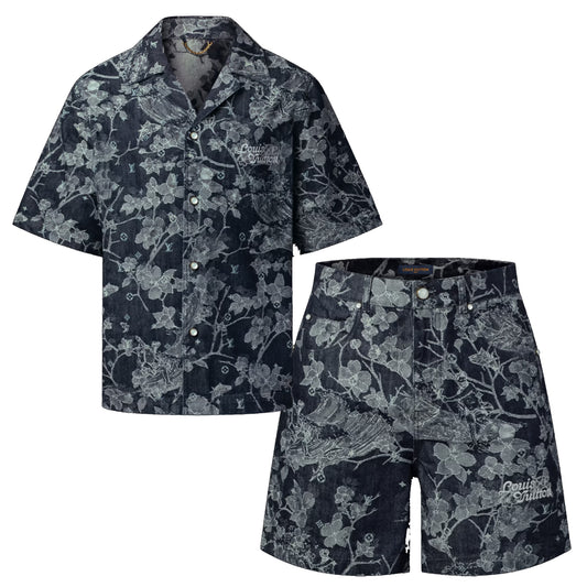 Louis Vuitton Jacquard Denim Full Set (Top + Bottom)