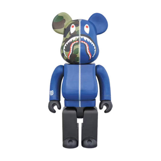 Bearbrick A Bathing Ape 1st Camo Shark 400% Navy