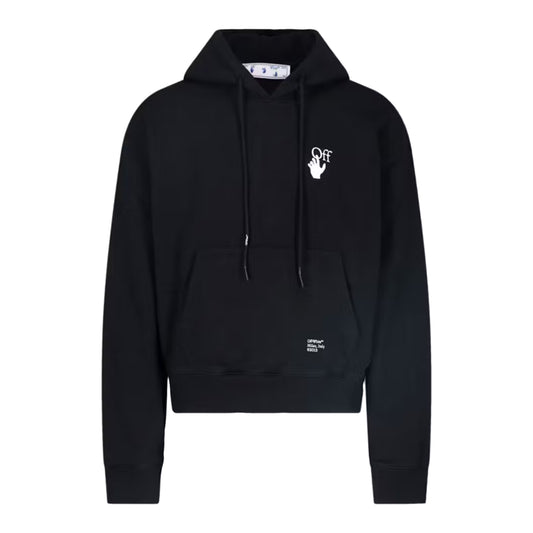 Off-White Oversized Caravaggio Saint Jerome Writing Arrows Pullover Hoodie Black