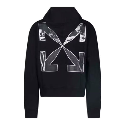 Off-White Oversized Caravaggio Saint Jerome Writing Arrows Pullover Hoodie Black