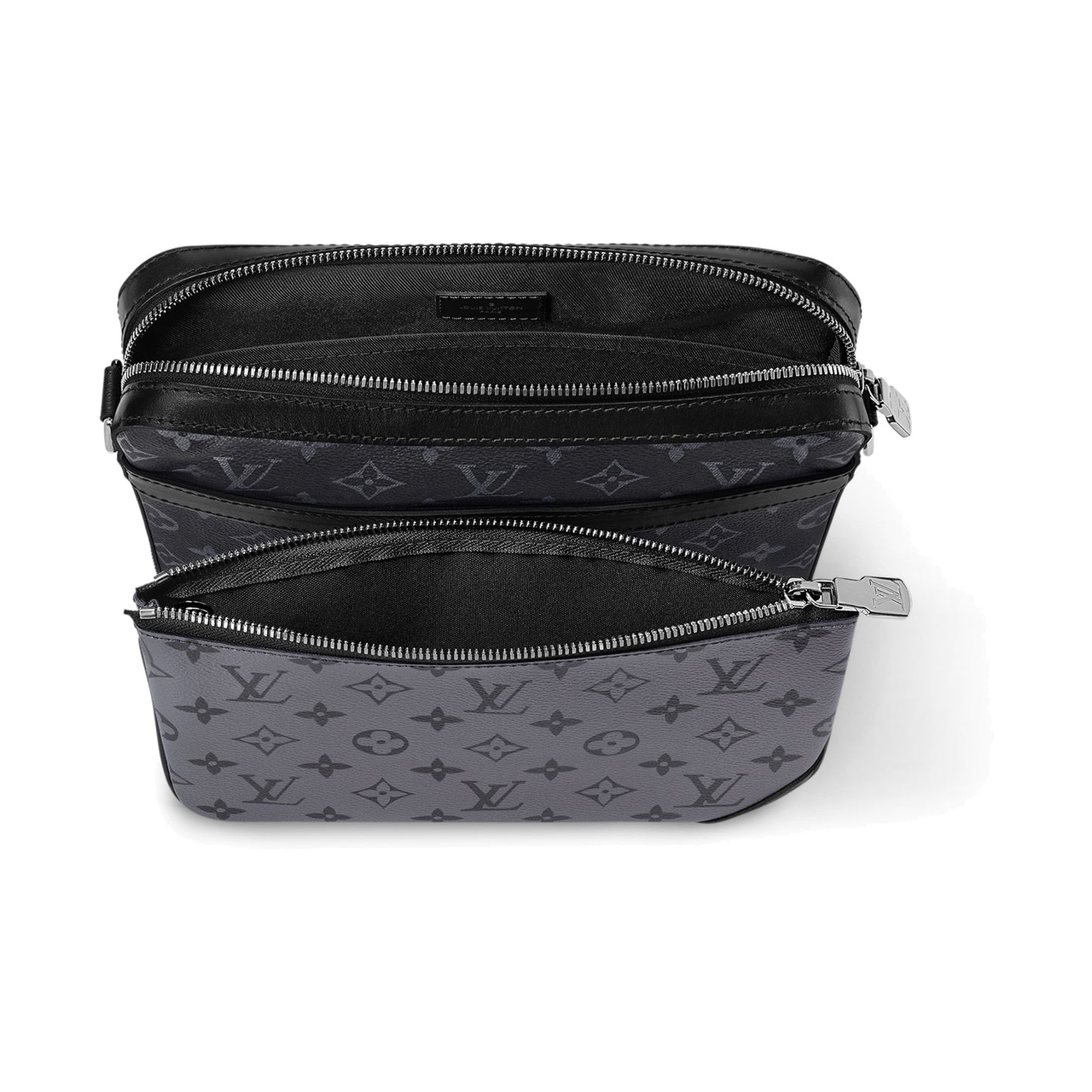 Louis Vuitton Monogram Eclipse Trio Messenger Bag Black/Grey (Reversible)
