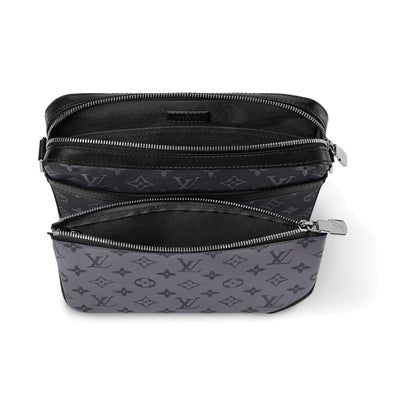 Louis Vuitton Monogram Eclipse Trio Messenger Bag Black/Grey (Reversible)