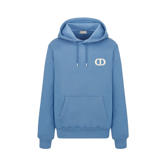 Dior CD Icon Hooded Sweatshirt Cotton Blue