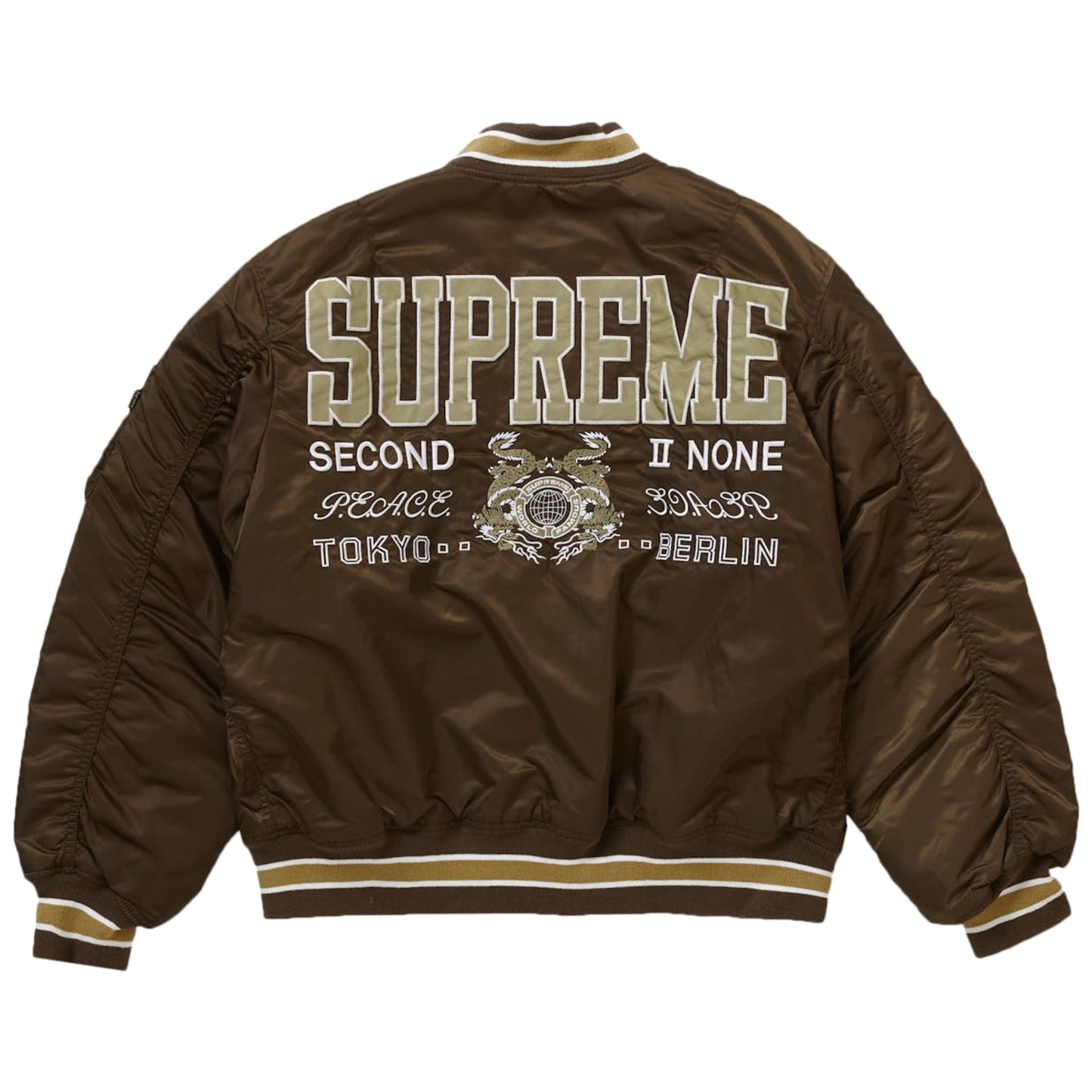 Supreme Second To None MA-1 Jacket Brown