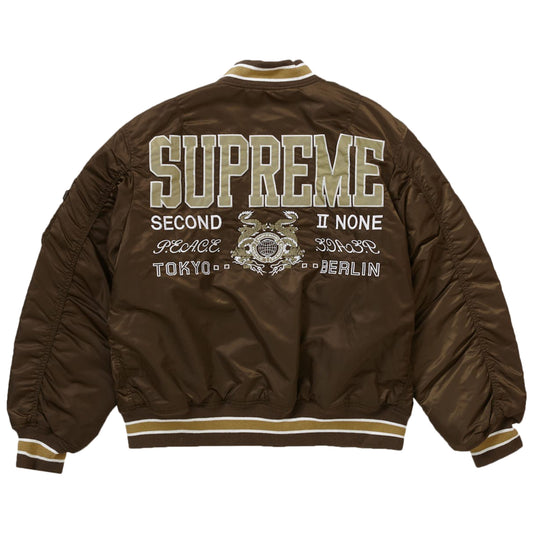 Supreme Second To None MA-1 Jacket Brown