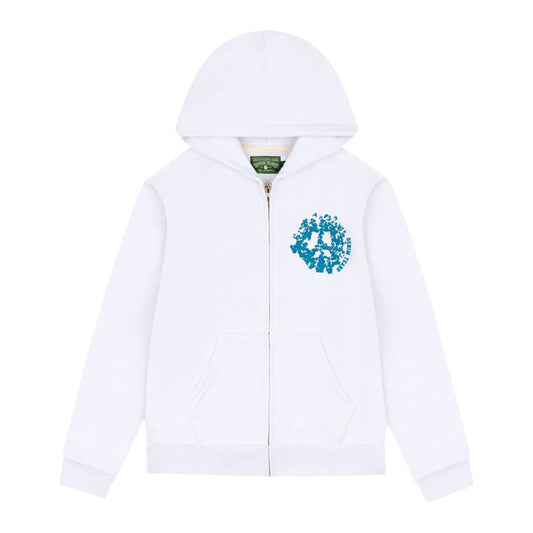 Denim Tears Denim University Zip Hoodie White