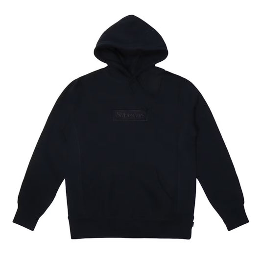 Supreme Black Tonal Box Logo Hoodie