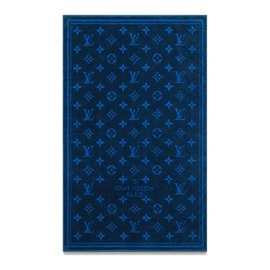 Louis Vuitton Monogram Classic Beach Towel Coblat Blue