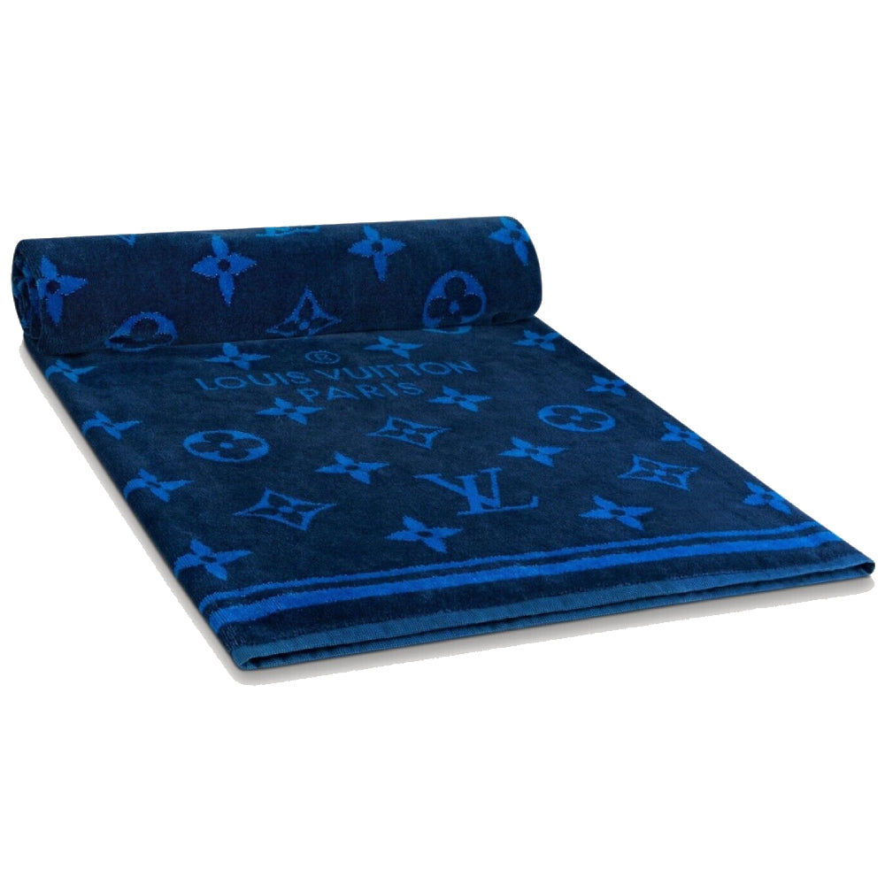 Louis Vuitton Monogram Classic Beach Towel Coblat Blue