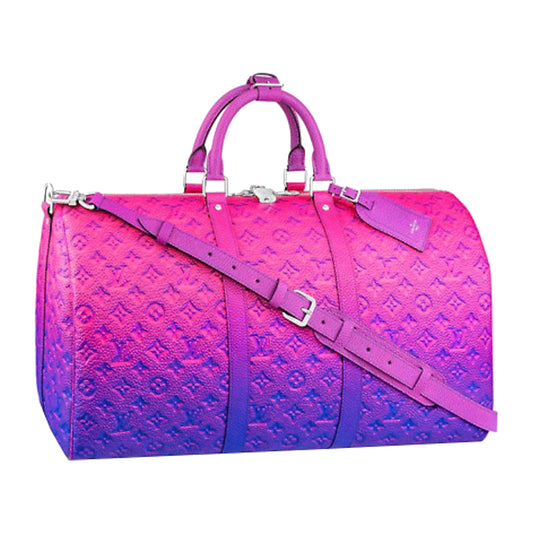 Louis Vuitton Keepall 50B Taurillon Illusion Blue/Pink