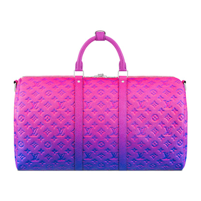 Louis Vuitton Keepall 50B Taurillon Illusion Blue/Pink