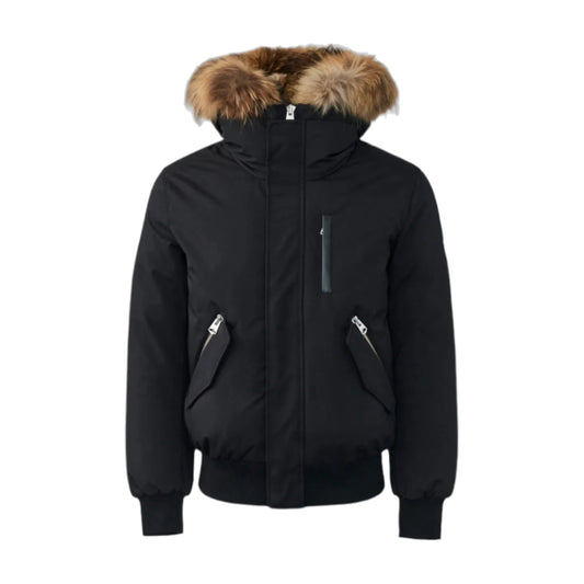 Mackage Dixon-F 2-in-1 Nordic Tech Down Bomber Natural Fur Black