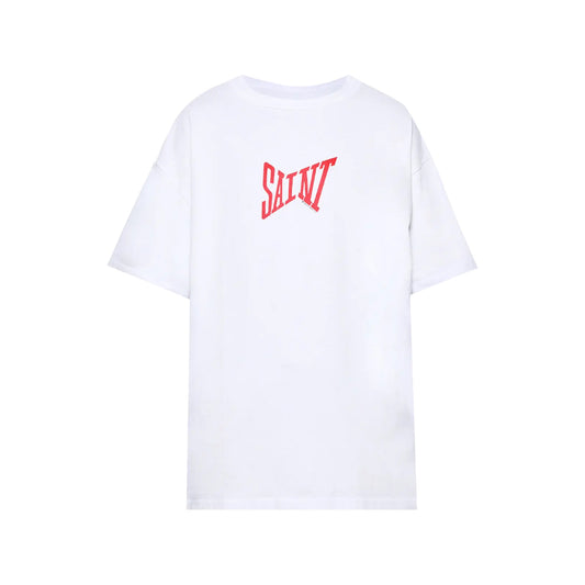 Saint Mxxxxxx Ribon Saint S/S T-Shirt White/Red