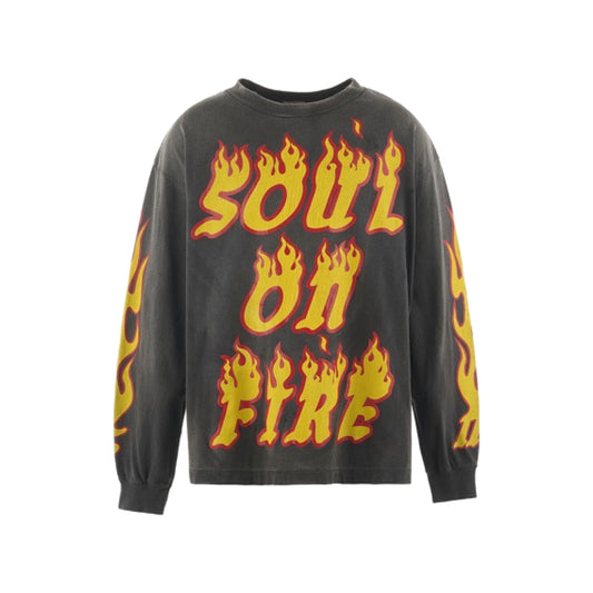 Saint Mxxxxxx Soul On Fire L/S T-Shirt Black