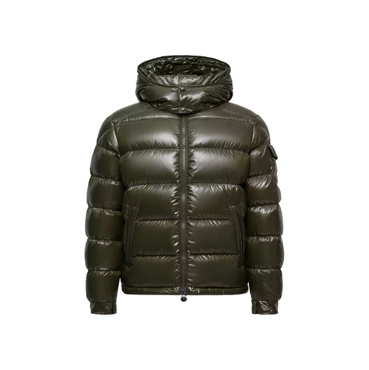 Moncler Maya Hooded Short Down Jacket Olive Green