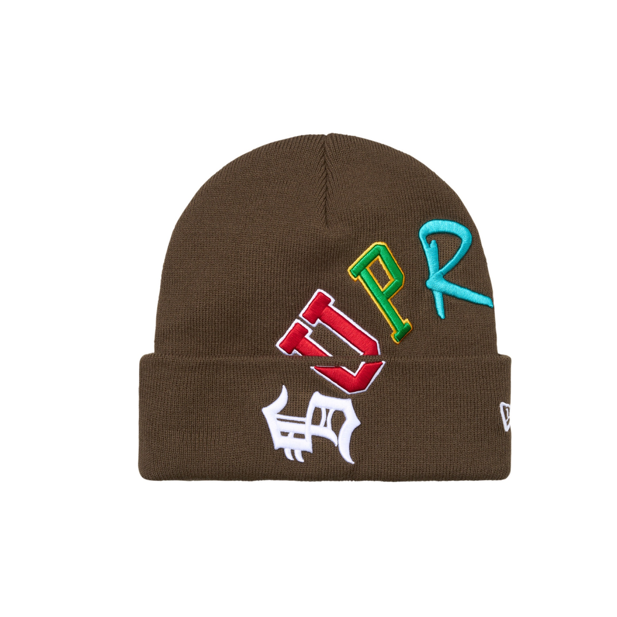 Supreme New Era Arc Beanie Brown