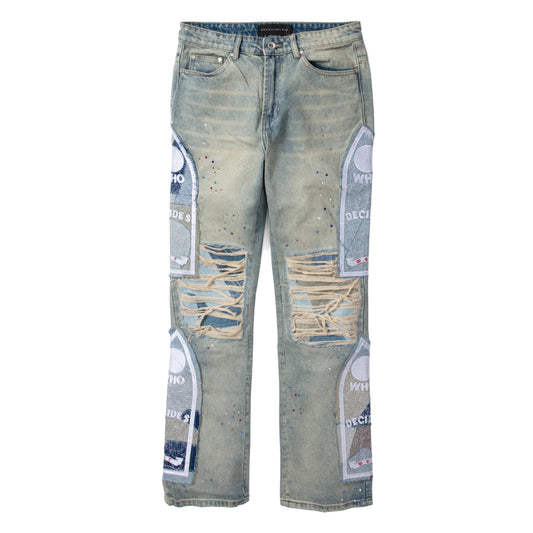 Who Decides War Blown Denim Jeans Blue