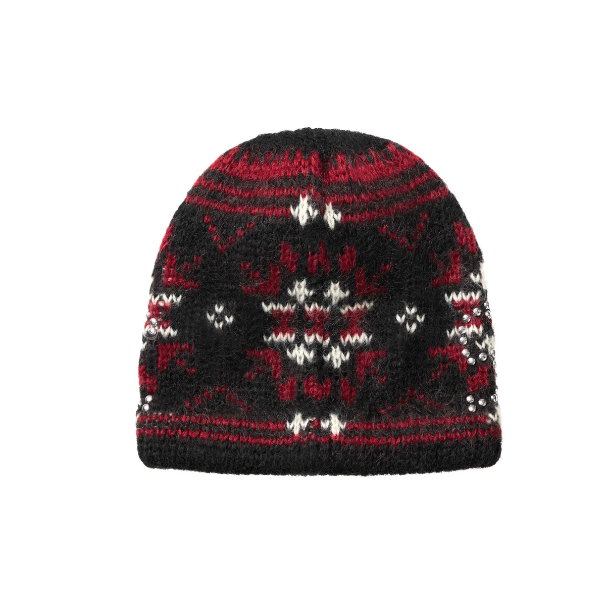 Supreme Studded Fair Isle Beanie Black