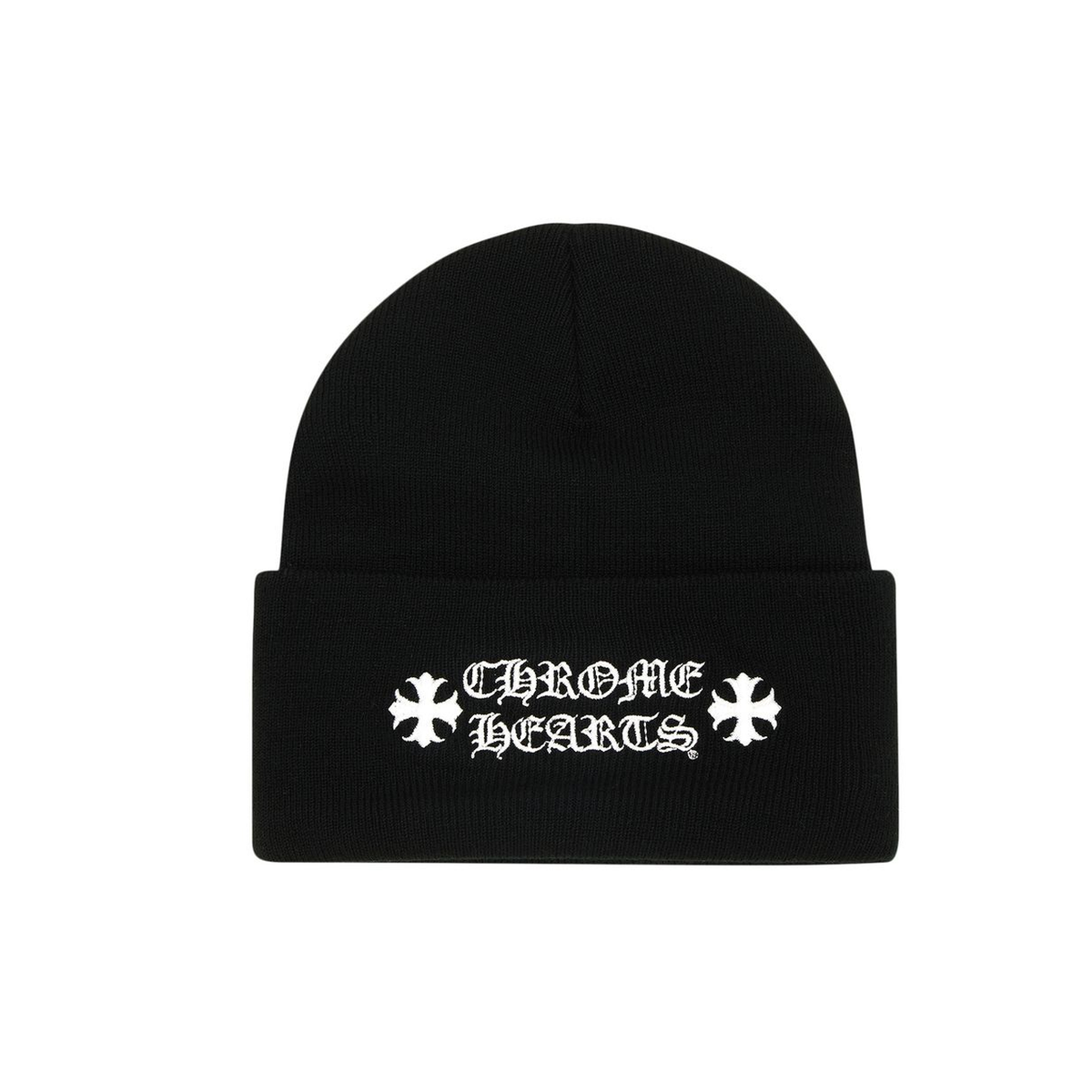 Chrome Hearts Logo Beanie Black/White