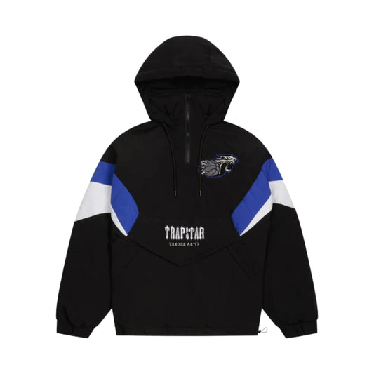 Trapstar Shooters 1/4 Zip Pullover Jacket Black/Blue