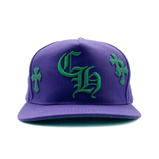 Chrome Hearts CH Multi Cross Patch Trucker Hat Purple/Green