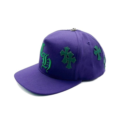 Chrome Hearts CH Multi Cross Patch Trucker Hat Purple/Green