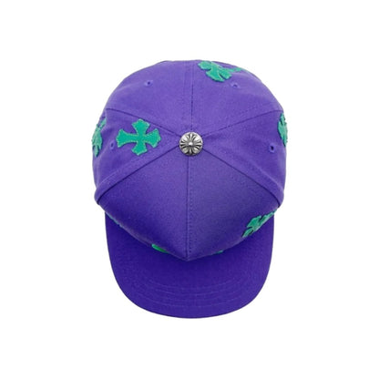 Chrome Hearts CH Multi Cross Patch Trucker Hat Purple/Green