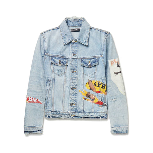 Amiri x Playboy Magazine Trucker Jacket Blue