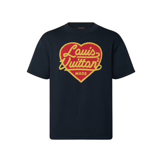 Louis Vuitton x Nigo Intarsia Jacquard Heart Crewneck Dark Ocean