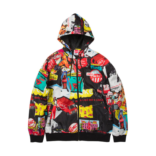 Staple Pigeon x Coca-Cola Collage Hooded Jacket Black