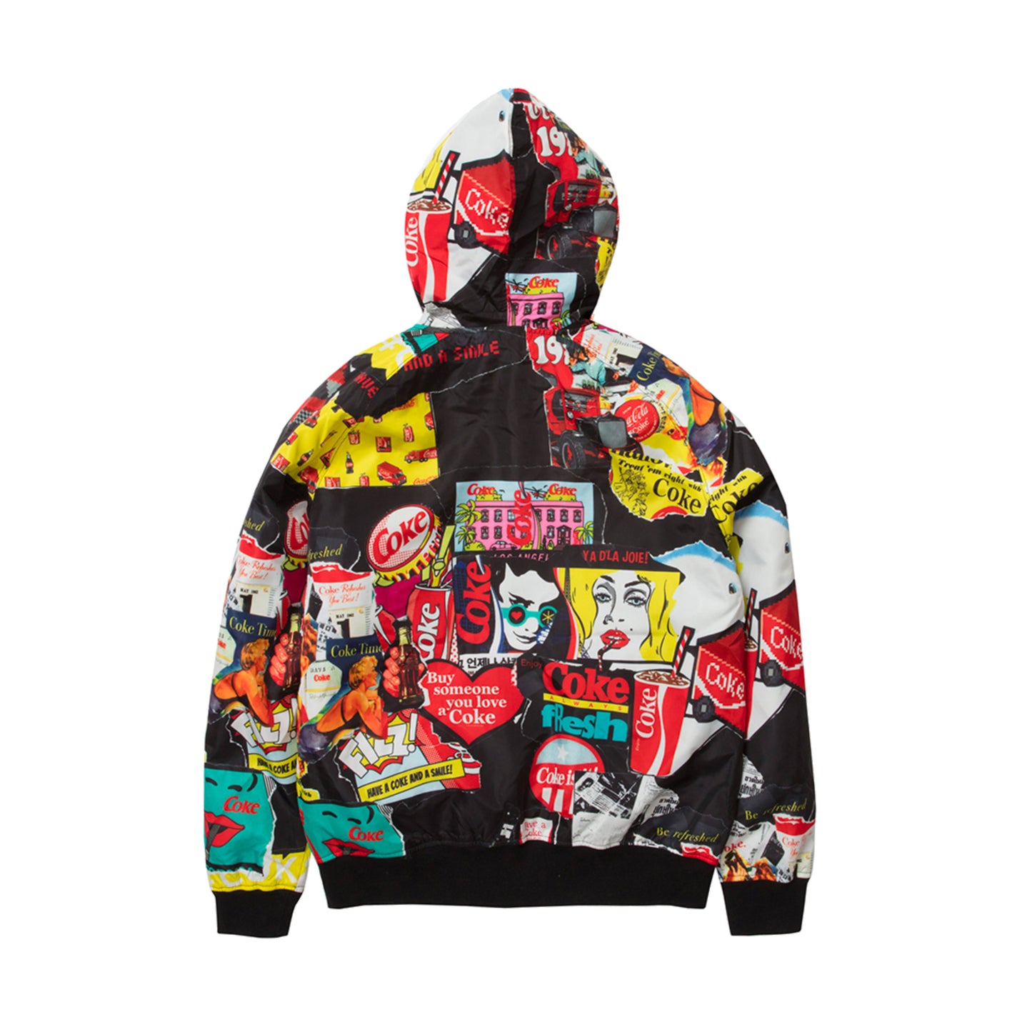 Staple Pigeon x Coca-Cola Collage Hooded Jacket Black