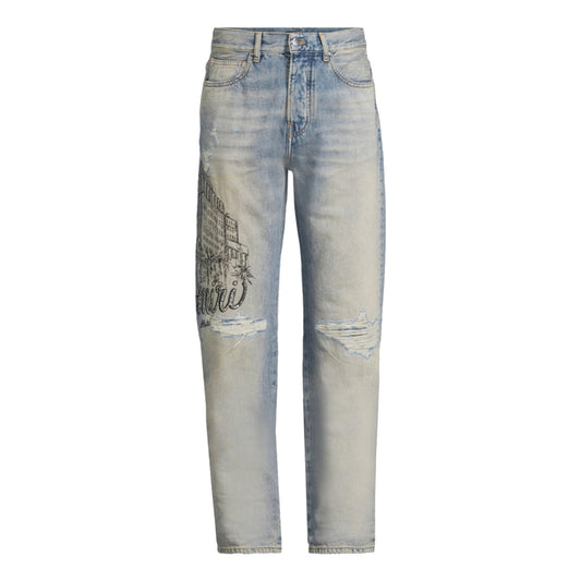 Amiri Crystal Hotel Relaxed-Leg Jeans