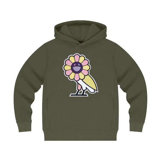Takashi Murakami x OVO Surplus Flower Owl Hoodie Military Green