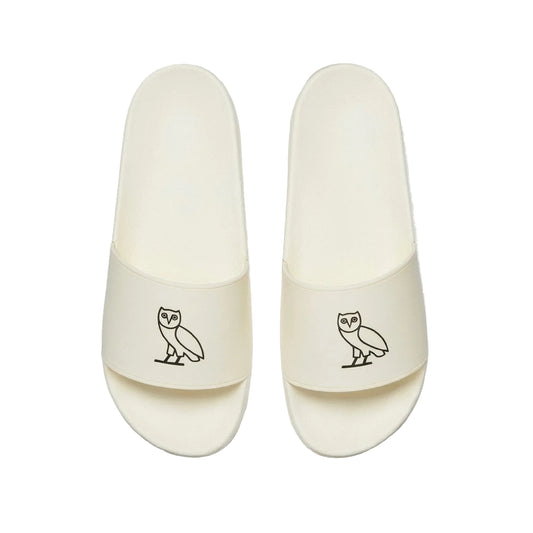 OVO Classic Owl Rubber Slides Cream