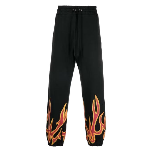 Palm Angels Gd Graffiti Flames Sweatpants Black/Red