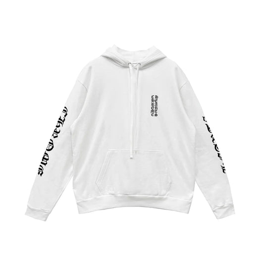 Chrome Hearts Vertical Logo Pullover Hoodie White