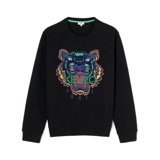 Kenzo Paris Limited Edition Holiday Tiger Crewneck Sweater Black/Multi