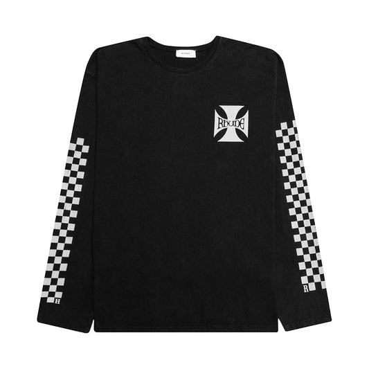 Rhude Classic Checker Long-Sleeve Tee Black