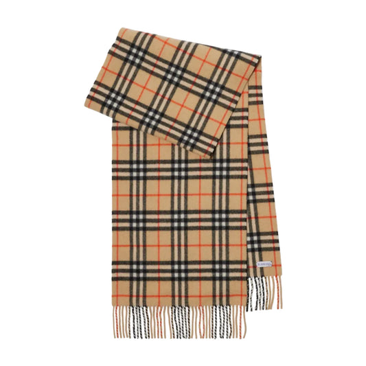 Burberry Vintage Check Cashmere Scarf Beige
