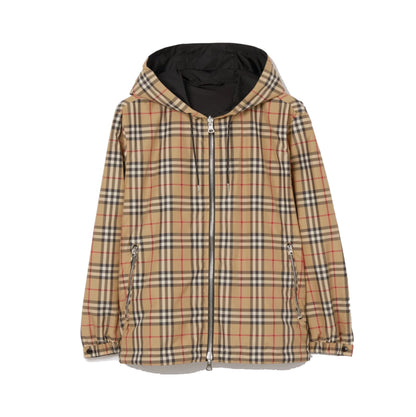 Burberry  Reversible Check Hooded Jacket