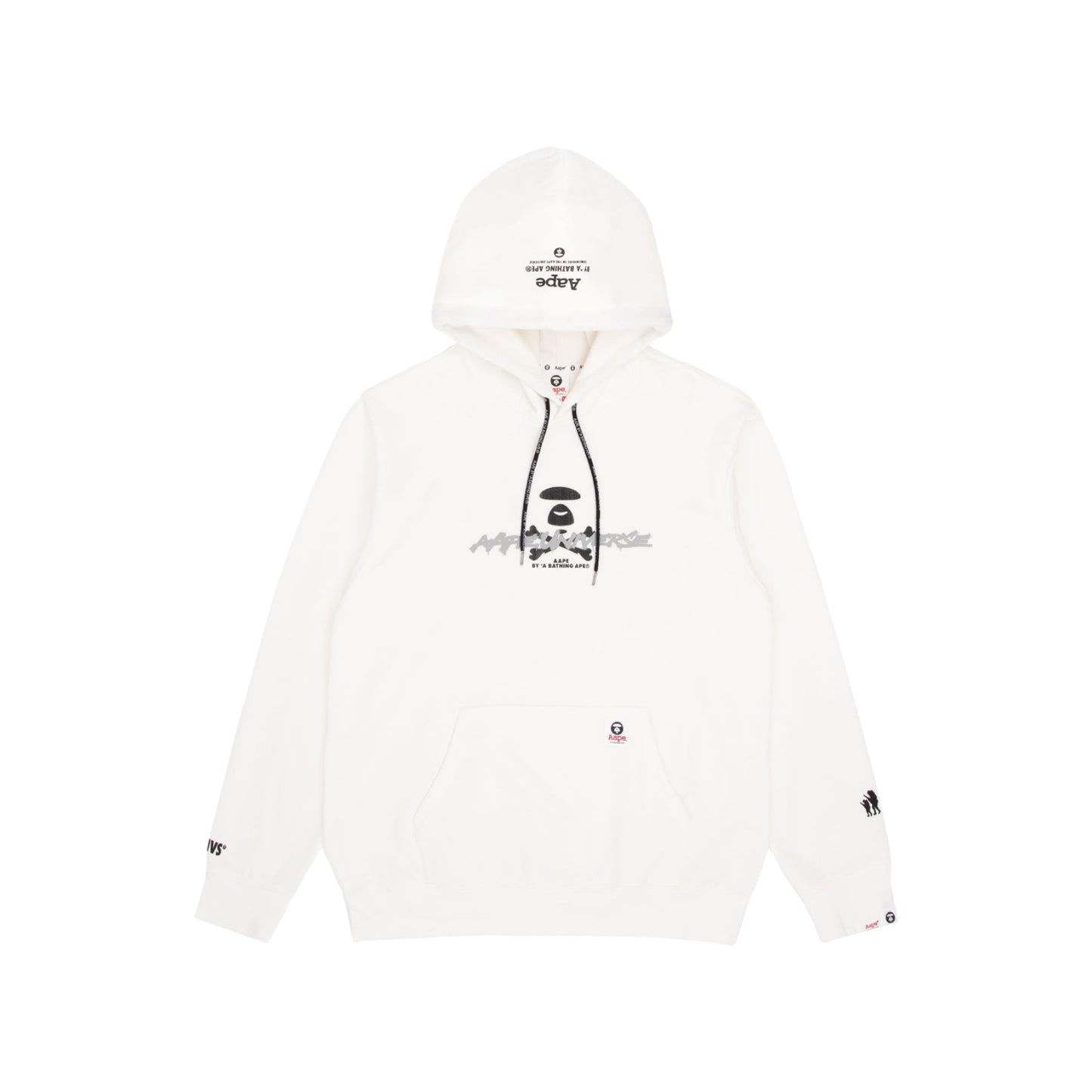 Aape By Bathing Ape Moonface Pullover Hoodie Ivory