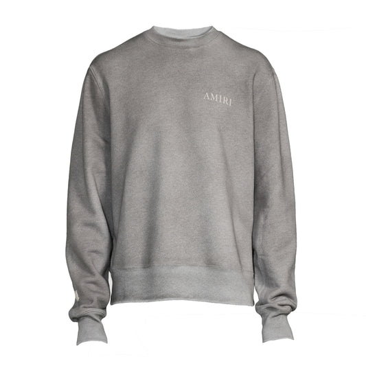Amiri Puff Logo Crewneck Grey/White