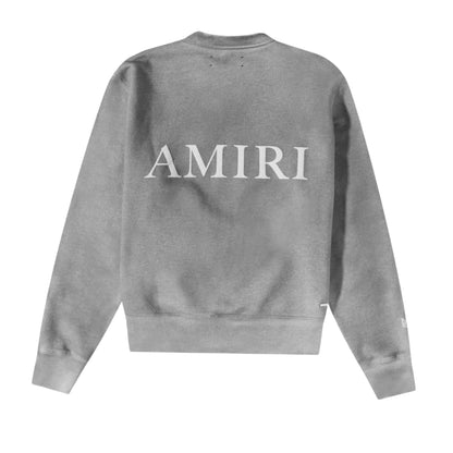 Amiri Puff Logo Crewneck Grey/White