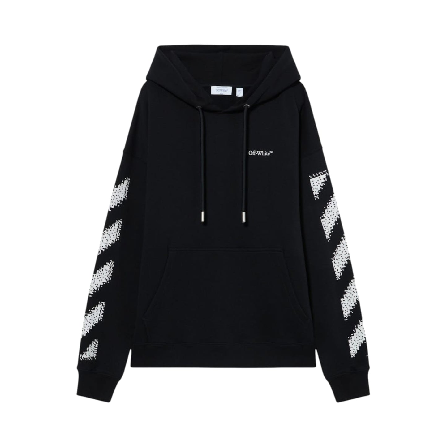 Off-White Pixel Diagonal Skate Hoodie Black/White