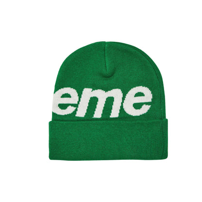 Supreme Big Logo Beanie Dark Green'